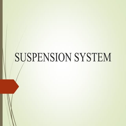 Suspenion system