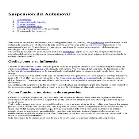 Suspensión del automóvil