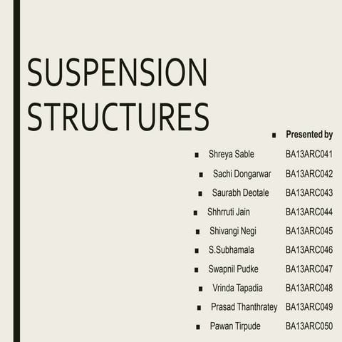 Case Study: Suspension Structures