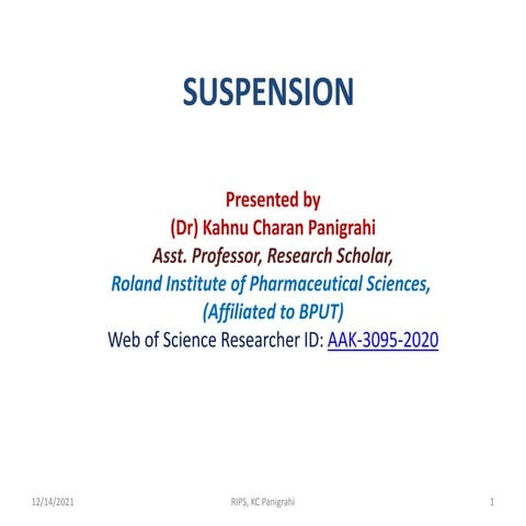 Pharmaceutical Suspension
