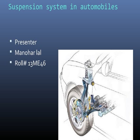 Suspension system-in-automobiles
