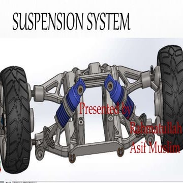 Suspension system in automotive engineering