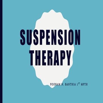 Suspension therapy