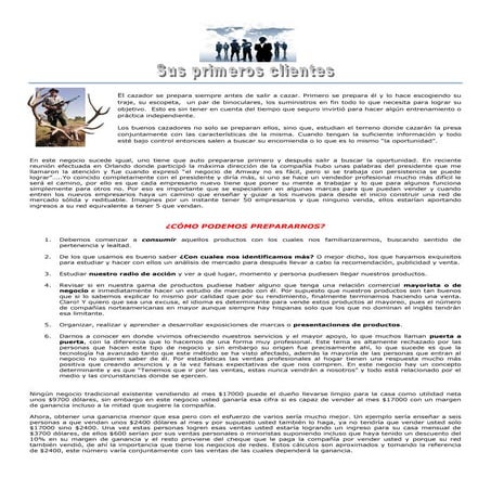 Sus primeros clientes