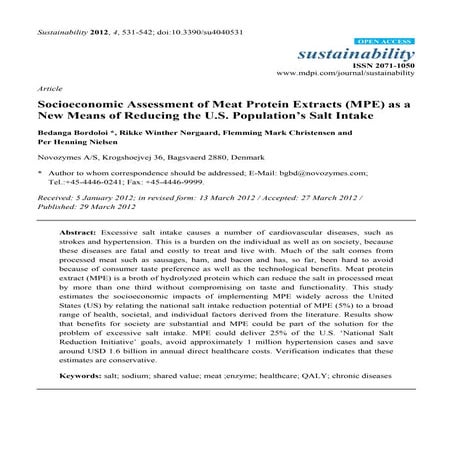 Socioeconomic Impact Assessment