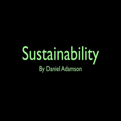 Sustainability