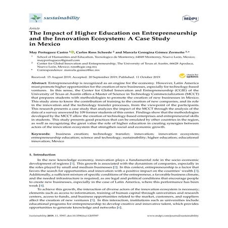 The Impact of Higher Education on Entrepreneurship and the Innovation ...