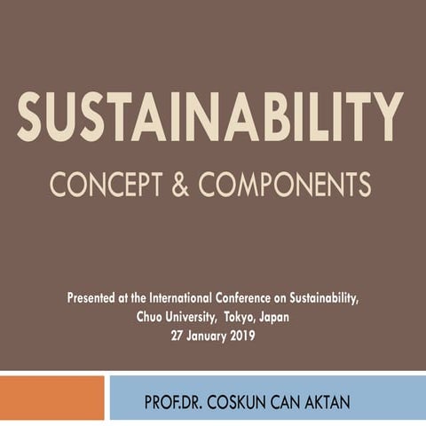 SUSTAINABILITYCONCEPT & COMPONENTS