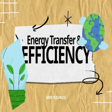 Sustainability and eFFICIENCY OF ENERGY TRANSFER | PPTX