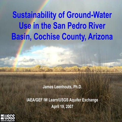 Sustainability of Ground-Water Use in the San Pedro River Basin, Cochise Coun...