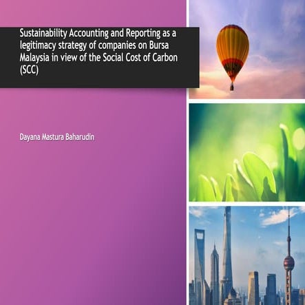 Sustainability Accounting and Reporting -  Social Cost of Carbon