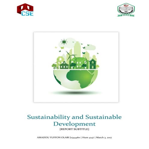 Sustainability and sustainable development