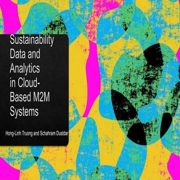 Sustainability data and  analytics on cloud based M2M systems