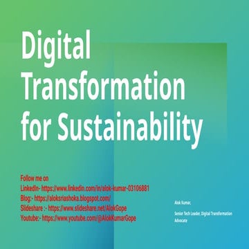 The Role of Digital Technology in Advancing Sustainability Efforts | PPTX