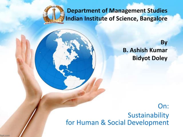 Sustainability for human and social development