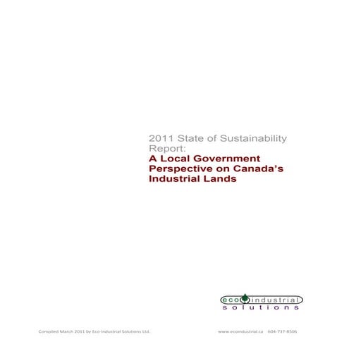 Sustainability&amp;Industrial Lands Report Eis2011