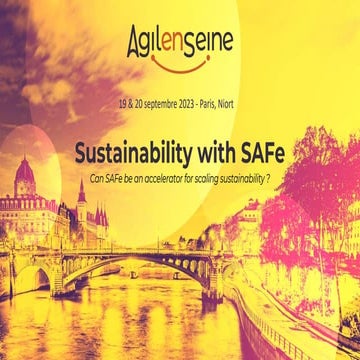 Sustainability with SAFe : Can SAFe be an accelerator of the sustainability t...