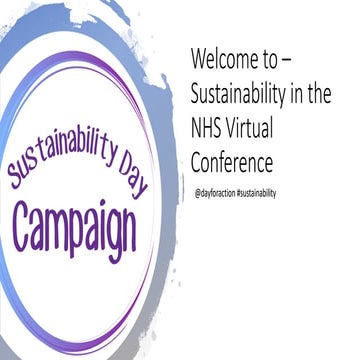 Sustainability in the NHS Virtual Conference | PDF