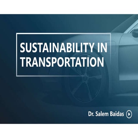 Sustainability in Transportation | PDF