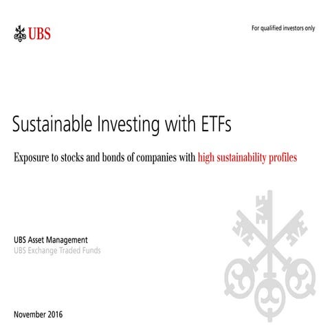 Sustainability Investmen Etf UBS