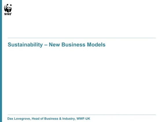 Sustainability New Business Models