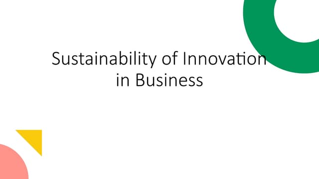 Corporate Sustainability And Innovation photo