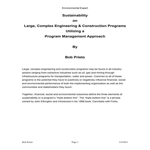 Sustainability On Large Rev 1 01 31 11