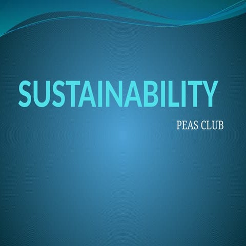 SUSTAINABILITY PEAS CLUB at school campus