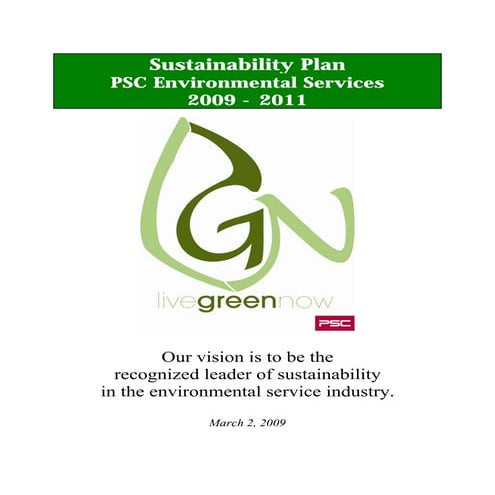 Sustainability Plan 03 02 09