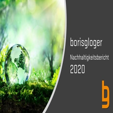 Sustainability Report 2020 | borisgloger consulting