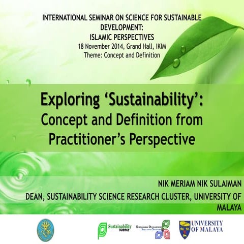 Exploring Sustainability: Concept and Definition from Practitioner's Perspective
