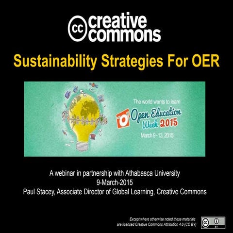 Sustainability Strategies for OER