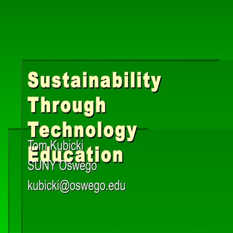 Sustainability throughtechnologyeducation