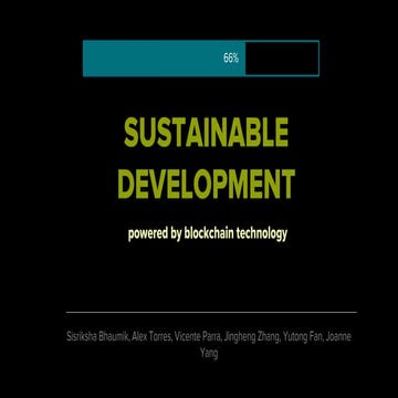 Sustainability with blockchain