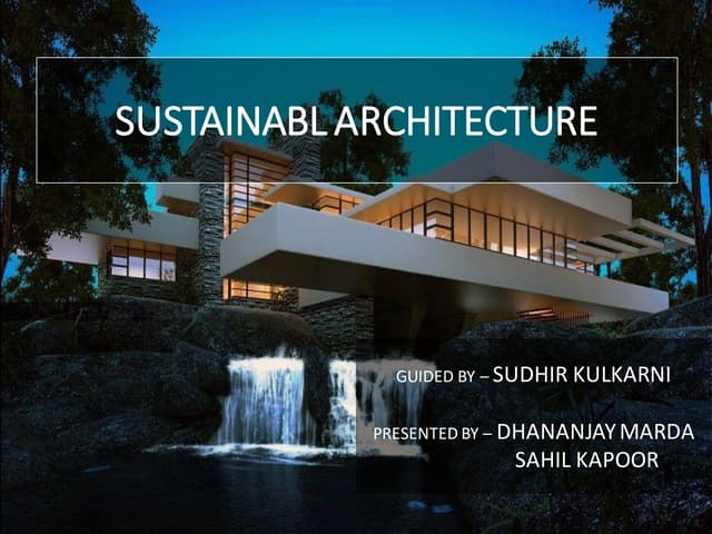 Sustainabl architecture 