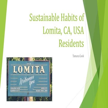 Sustainable Habits of Lomita, CA, USA Residents