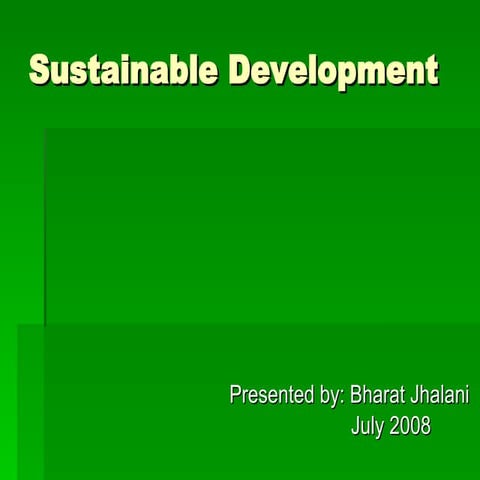 Sustainable Development