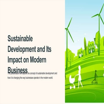 Sustainable Business Practices in the Modern Economy | PDF