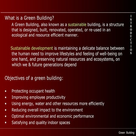 Green building - Introduction & general ideas