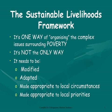 Sustainable Livelihood SR