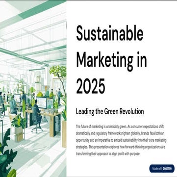 Sustainable Marketing - Leading the green Innovation | PDF