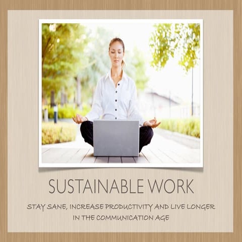 Sustainable Work - Stay Sane, Increase Productivity and Live Longer  in the Communication Age