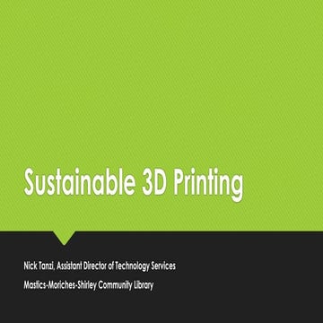 Sustainable 3D Printing