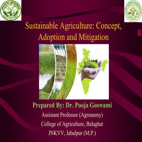 Sustainable Agriculture: Concept Adaptation and Mitigation