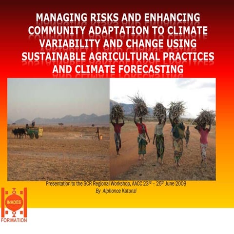 Sustainable agriculture and climate forecasting   inades- regional consultation