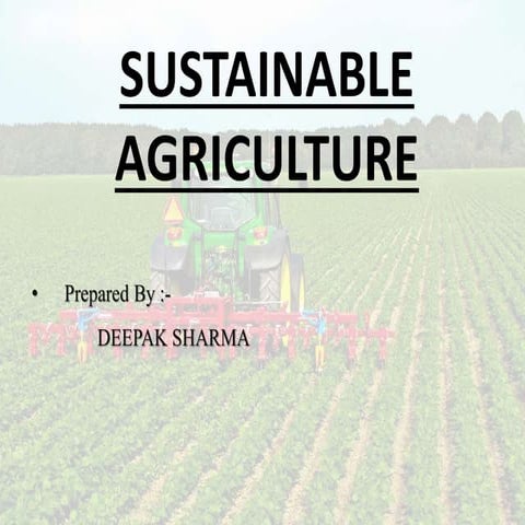 Sustainable agriculture presentation