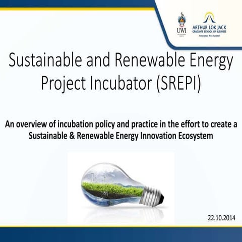 Sustainable and renewable energy project incubator (srepi)
