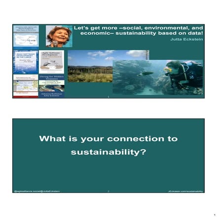 Let’s get more – social, environmental, and economic – sustainability based o...