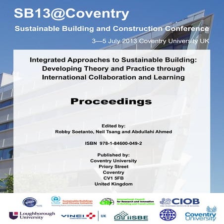 Sustainable building and construction conference