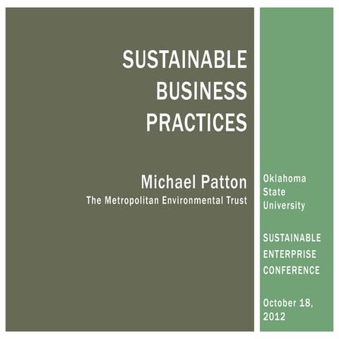 Sustainable Business Practices